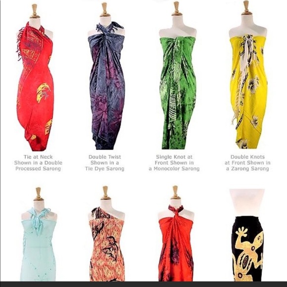 The Beachcombers International Women Sarong Pareo Tie Dye Cover Up - Picture 8 of 8